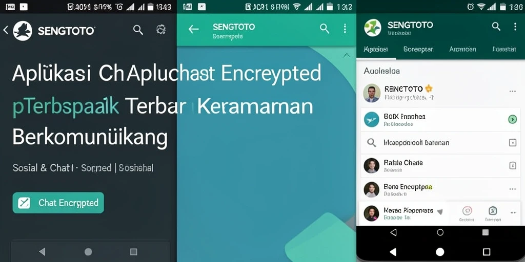 Antarmuka pengguna SENGTOTO pada aplikasi Chat Encrypted.