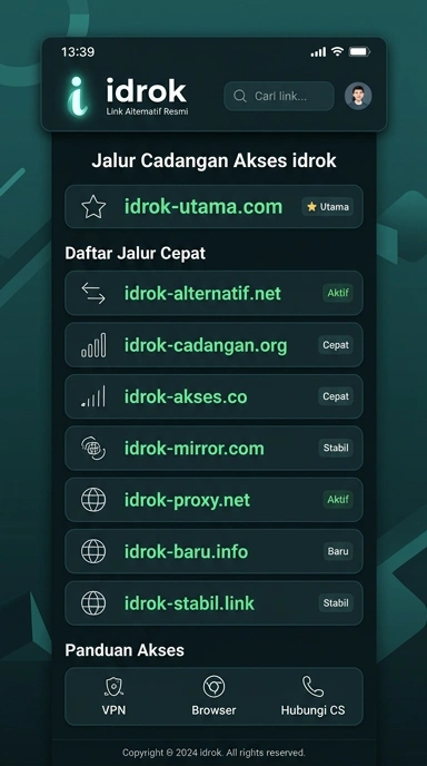 Tampilan link alternatif idrok