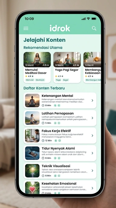 Tampilan katalog aplikasi idrok
