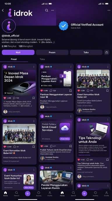 Tampilan kanal resmi idrok